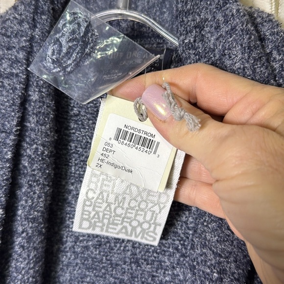 Barefoot Dreams NWT CozyChic Ultra Lite Circle Cardigan in Navy Size 2X - Picture 3 of 14